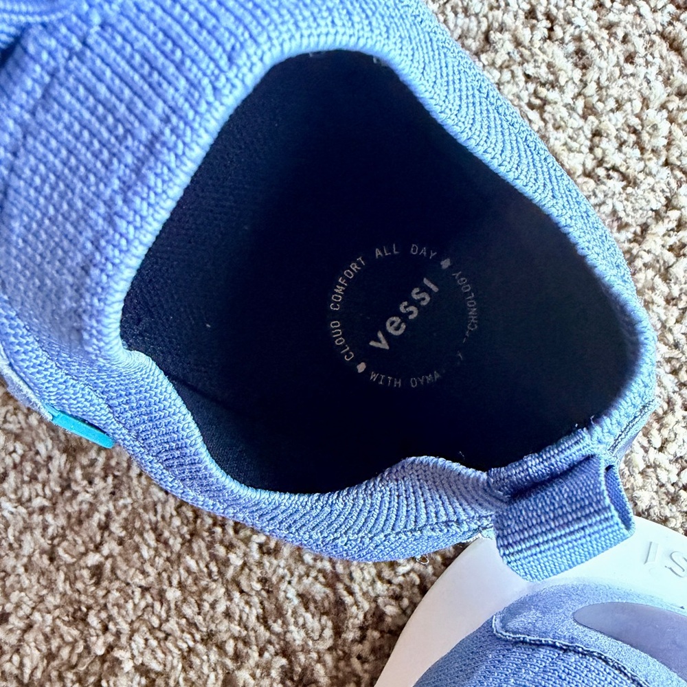 Vessi Everyday Move Mens Size 8 Shoes Sneakers Blue Knit - Picture 7 of 14